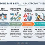 Timeline infographic of Omegle shutdown events