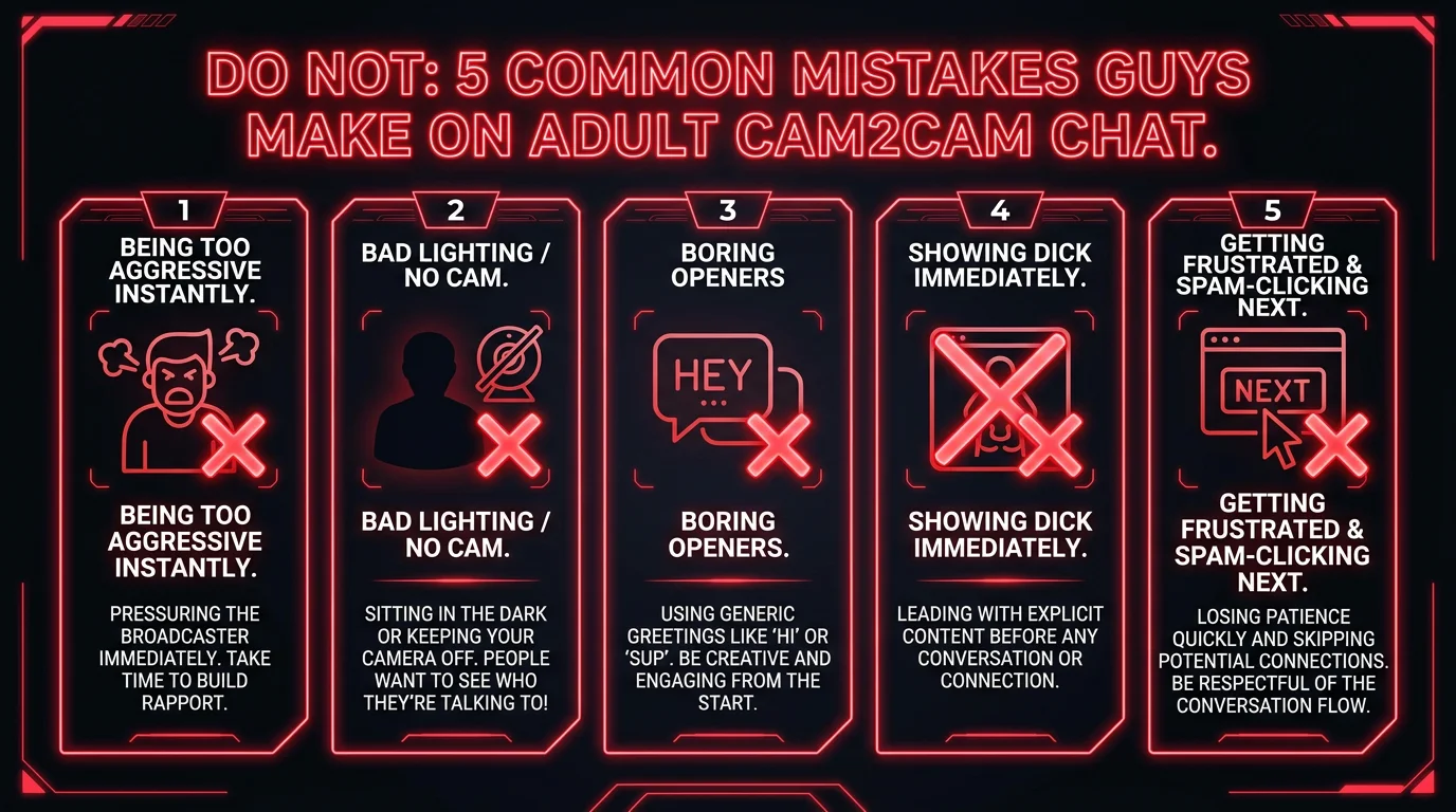 5 critical cam2cam mistakes to avoid when trying to get girls naked on webcam in 2026